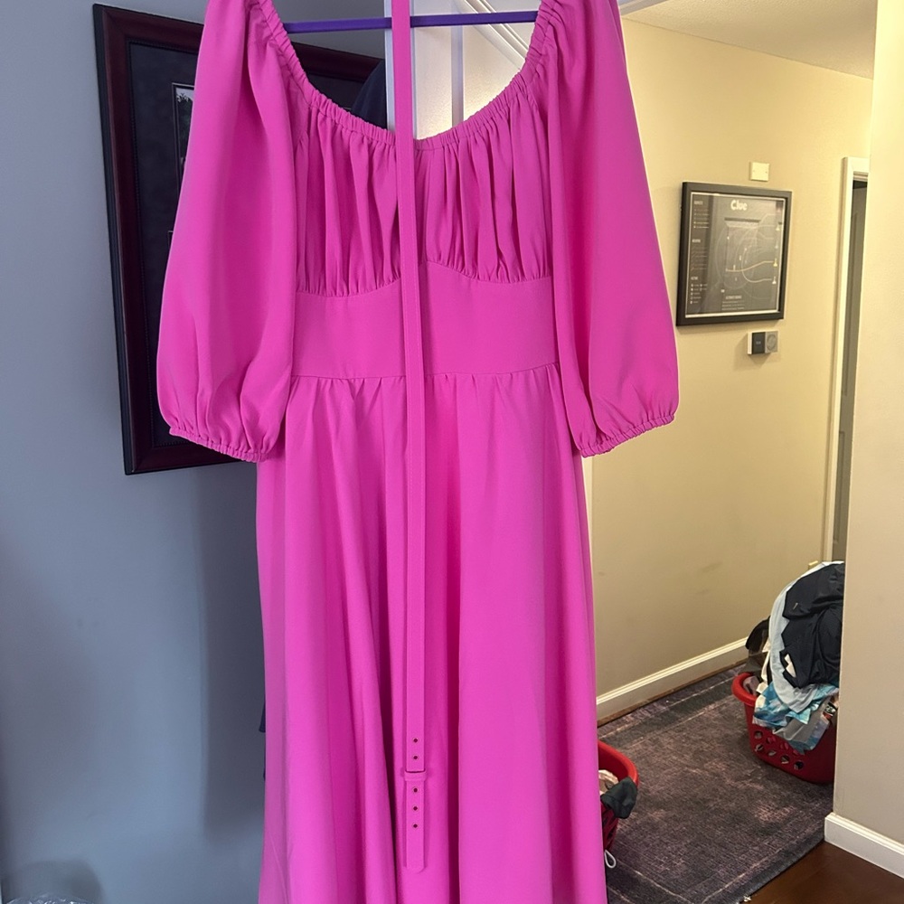 Vixen by Micheline Pitt Vibrant Pink vacation dress - Picture 3 of 3